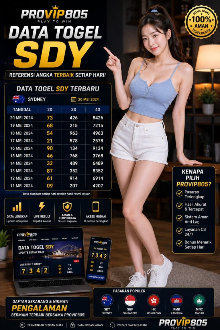 Data Togel SDY PROVIP805 Jadi Referensi Populer Pemain Angka Online
