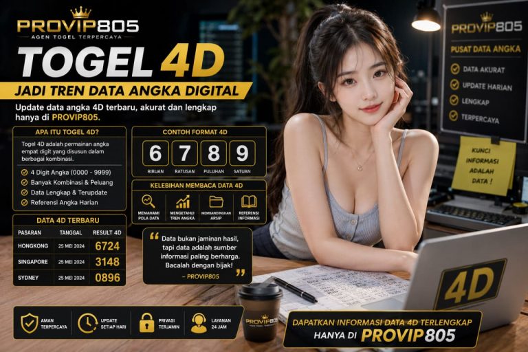 Togel 4D Jadi Tren Data Angka Digital PROVIP805