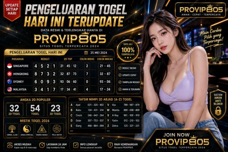 Pengeluaran Togel Hari Ini PROVIP805 Terupdate